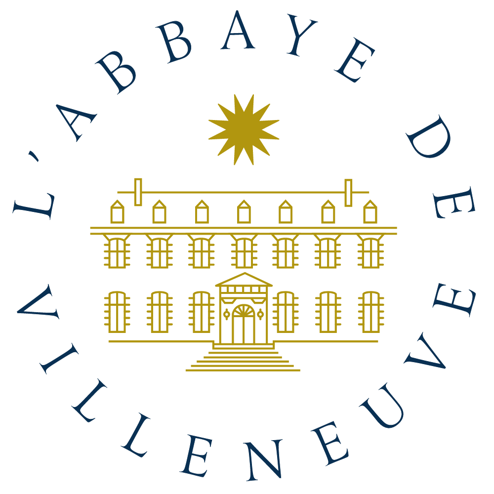 Lo logo de l'Abbaye de Villeneuve, 4 étoiles près de Nantes.